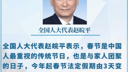 全国人大代表建议春节假期取消调休,延长为9天