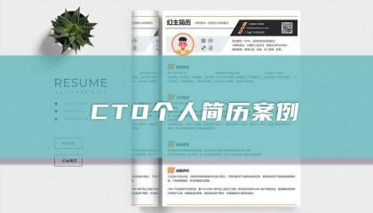 CTO个人简历案例「高管篇」