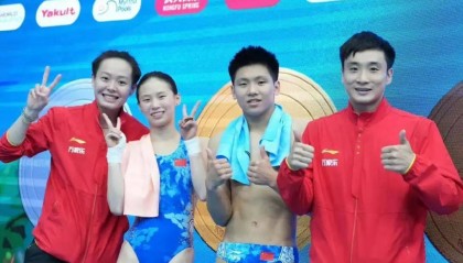 阿拉徐汇囡囡又夺金啦！中国队世锦赛跳水混合团体夺冠